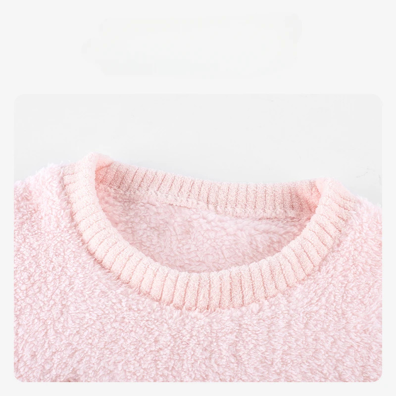Winter Clothing Women'S - Różowa Piżama z Kokardką Długi Rękaw