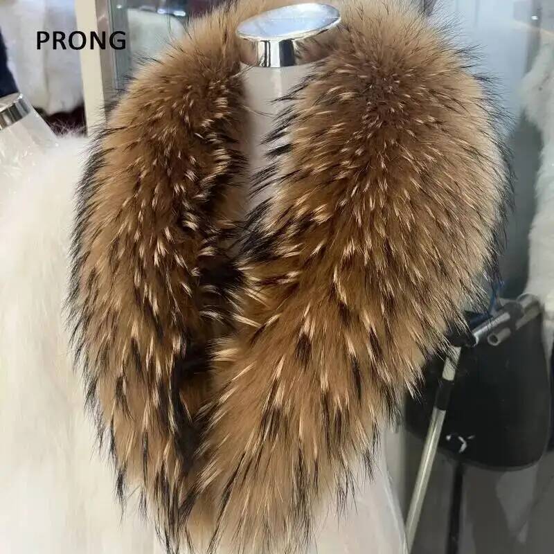 Winter Clothing Clearance - Naturalny kołnierz z futra szopa Szalik