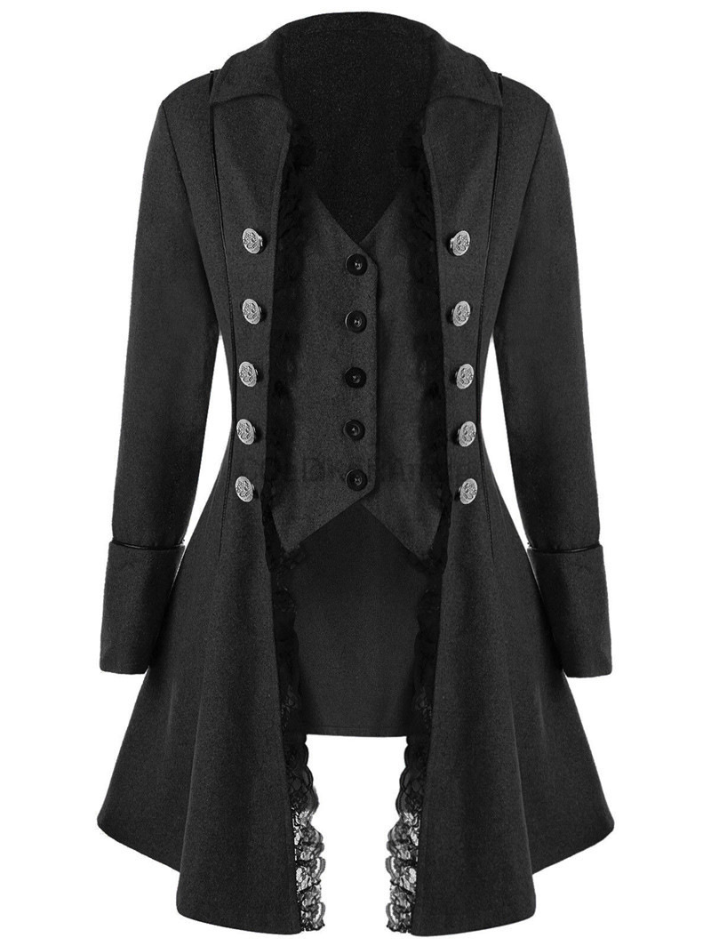 Winter Clothing Women'S - Zimowa damska kurtka gotycka steampunkowa gorsetowa