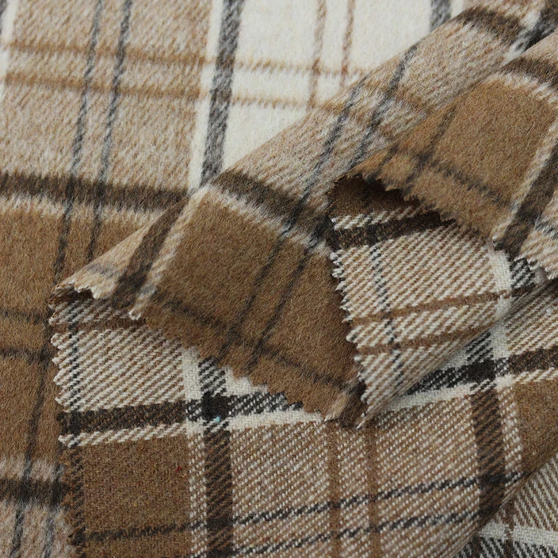 Winter Clothing Women'S - Tkanina wełniana w kratę, miękka, gruba,