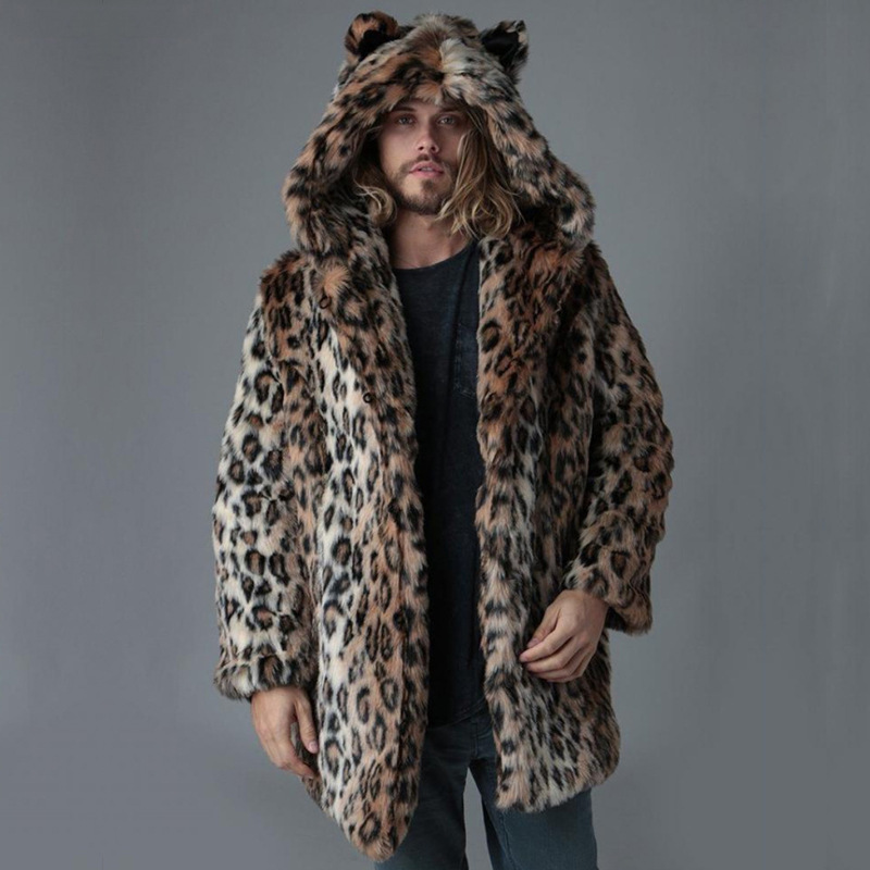 Winter Clothing Clearance - Męska kurtka ze sztucznego futra, zimowy