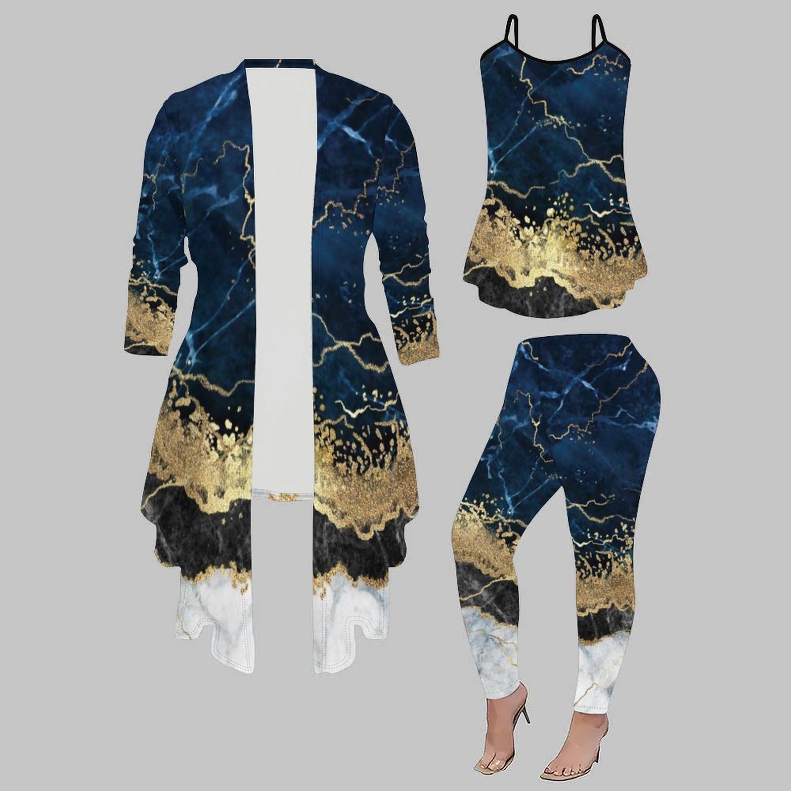 Winter Clothing Clearance - Zimowy Elegancki Dopasowany Zestaw Ubrań na