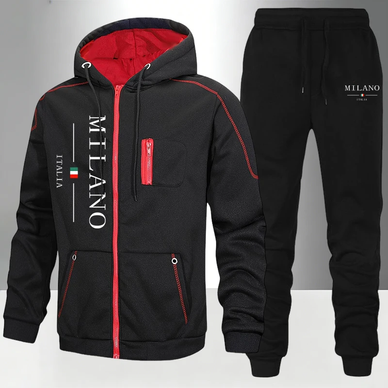 Winter Clothing Clearance - Włoski Zestaw Męski/Kurtka/Spodnie Jesień Zima Codzienny