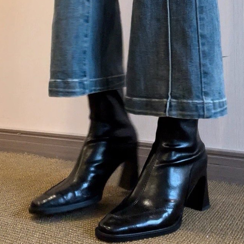 Winter Clothing Women'S - Botki na wysokim obcasie damskie, modne,