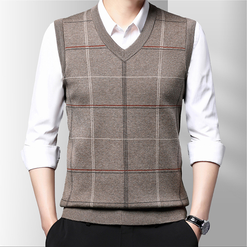 Męska dzianinowa kamizelka na  – Winter Clothing Men Style recenzja i cena