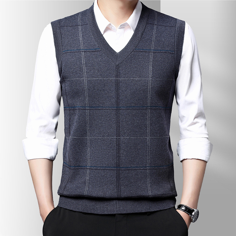 Męska dzianinowa kamizelka na  – Winter Clothing Men Style recenzja i cena