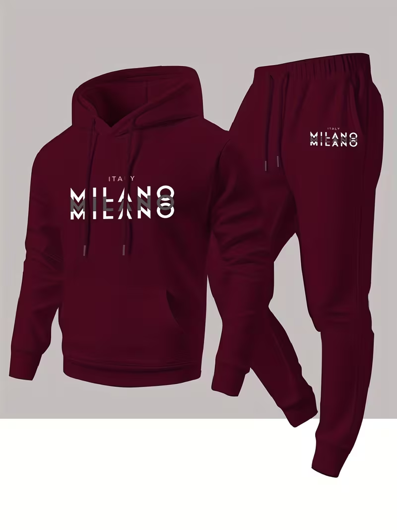 Męski modny zestaw z nadrukiem – Winter Clothing Clearance recenzja i cena