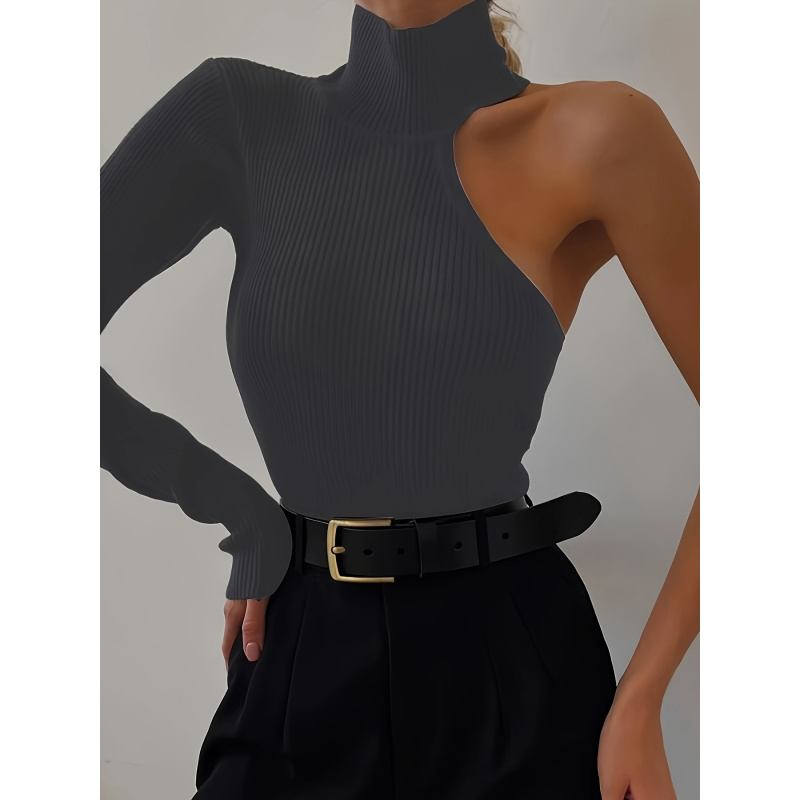 Asymetryczne body z prążkowane – Winter Clothing Women'S recenzja i cena
