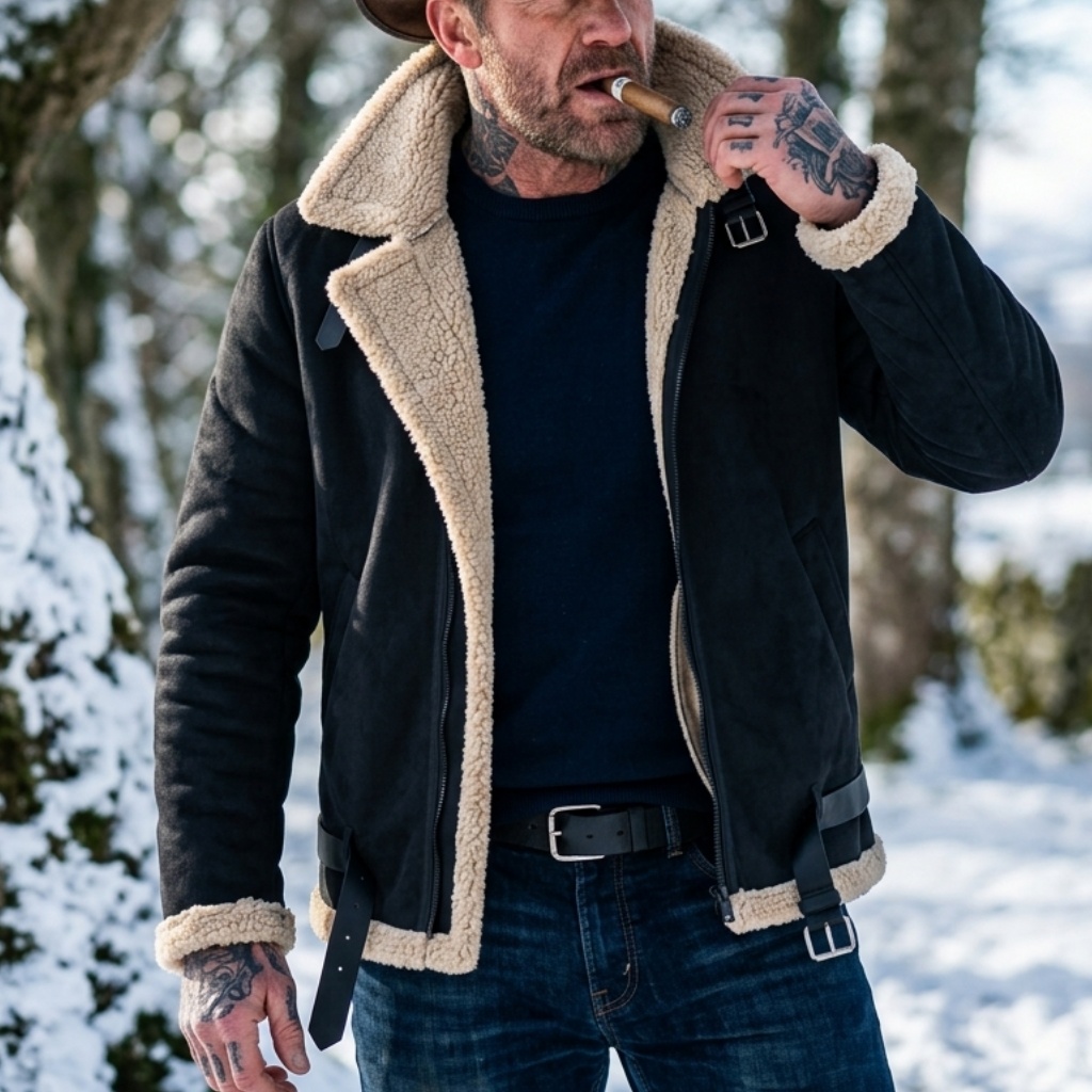 Męska zimowa kurtka z imitacji – Winter Clothing Clearance recenzja i cena