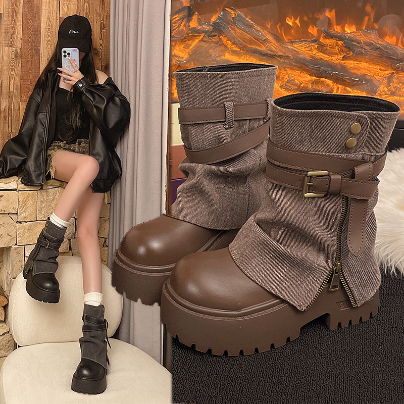 Botki damskie Kowbojki na plat – Winter Clothing Women'S recenzja i cena