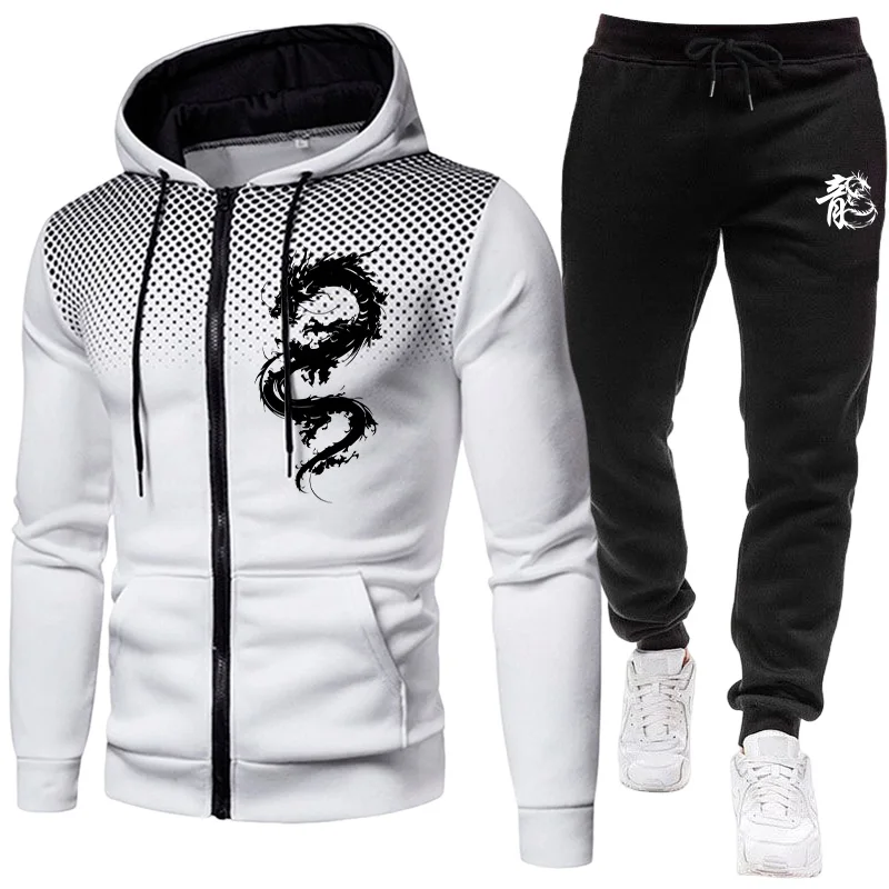 Męski Zestaw z Nadrukiem Smoka – Winter Clothing Clearance recenzja i cena